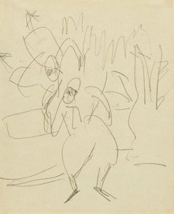 Acrobaten in beweging door Ernst Ludwig Kirchner